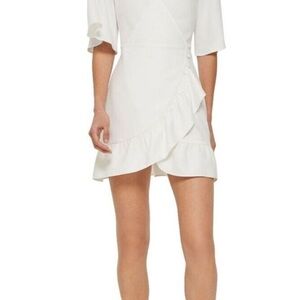 TopShop Elegant White Wrap Dress